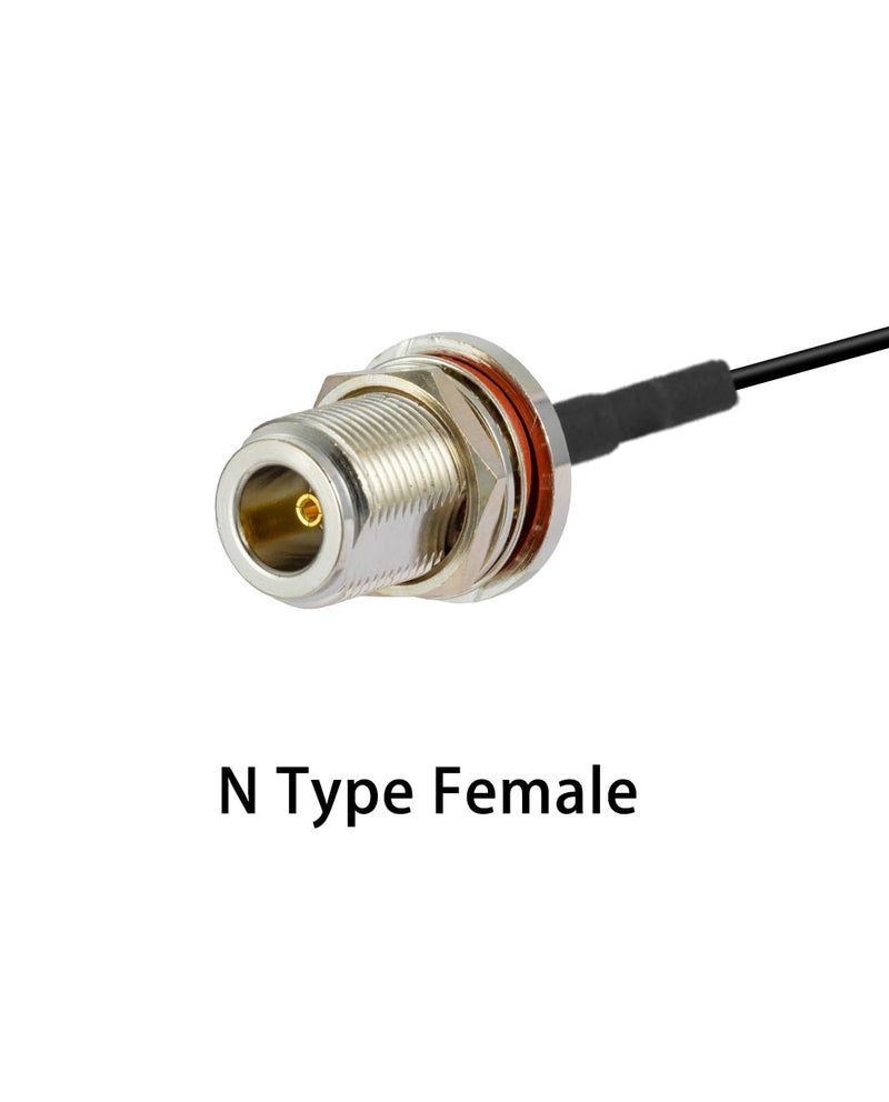 POBADY 2PCS U.F.L1 to N Type Female Low Loss Coaxial Cable 4" /10CM U.F.L1 1.13mm Mini-Coaxial Pigtail Cable for Wireless Routers Mini PCIE Network Cards PCI Wi-Fi WAN Repeater - Image 4